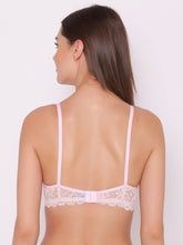 Load image into Gallery viewer, Heavily Padded Full Coverage Non Wired Lace Bra in Pink