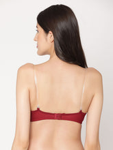 Load image into Gallery viewer, Lightly Padded Full Coverage Transparent Straps Bra