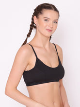 Load image into Gallery viewer, Non-Padded Full Coverage Teenagers Bra in Black
