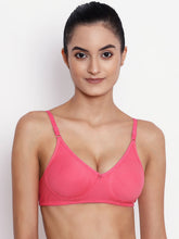Load image into Gallery viewer, Non-Padded Full coverage Cotton Bra in Pink