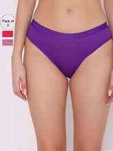 Load image into Gallery viewer, Women Pack of 3 Assorted Hipster Briefs