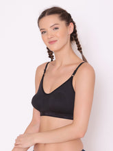 Load image into Gallery viewer, Non-Padded Full Coverage Sports Bra in Black