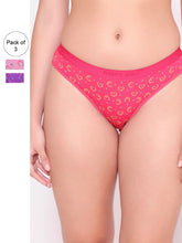 Load image into Gallery viewer, Women Pack of 3 Printed Hipster Briefs