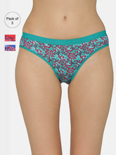 Load image into Gallery viewer, Women Pack of 3 Printed Hipster Briefs