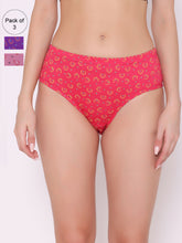 Load image into Gallery viewer, Women Pack of 3 Printed Briefs