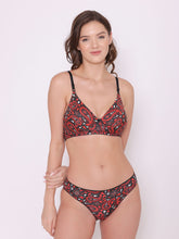 Load image into Gallery viewer, Lightly Padded Printed Lingerie Set