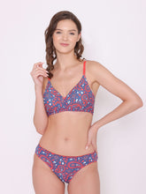 Load image into Gallery viewer, Lightly Padded Printed Lingerie Set
