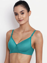 Load image into Gallery viewer, Lightly Padded Full Coverage Non Wired Bra in Green