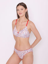 Load image into Gallery viewer, Lightly Padded Printed Lingerie Set