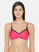Load image into Gallery viewer, Non-Padded Full coverage Cotton Bra in Pink