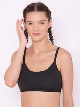 Load image into Gallery viewer, Non-Padded Full Coverage Beginners Bra in Black