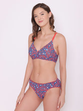 Load image into Gallery viewer, Lightly Padded Printed Lingerie Set
