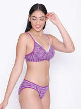 Load image into Gallery viewer, Lightly Padded Printed Lingerie Set