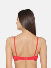 Load image into Gallery viewer, Non-Padded Full coverage Cotton Bra in Red