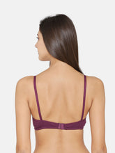 Load image into Gallery viewer, Non-Padded Full coverage Cotton Bra in Purple