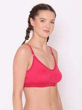 Load image into Gallery viewer, Non-Padded Full Coverage Sports Bra in Pink