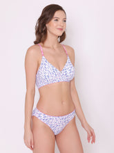 Load image into Gallery viewer, Lightly Padded Printed Lingerie Set