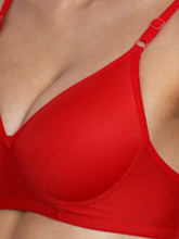 Load image into Gallery viewer, Lightly Padded Full Coverage Non Wired Bra in Red