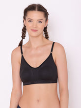 Load image into Gallery viewer, Non-Padded Full Coverage Sports Bra in Black