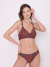 Load image into Gallery viewer, Lightly Padded Printed Lingerie Set