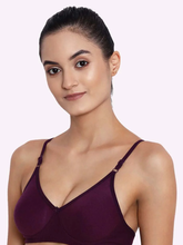 Load image into Gallery viewer, Non-Padded Full coverage Cotton Bra in Purple