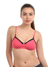 Load image into Gallery viewer, Non-Padded Full coverage Cotton Bra in Pink