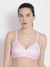 Load image into Gallery viewer, Non-Padded Full coverage Printed Bra in Peach