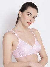 Load image into Gallery viewer, Non-Padded Full coverage Printed Bra in Peach