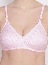 Load image into Gallery viewer, Non-Padded Full coverage Printed Bra in Peach