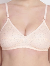 Load image into Gallery viewer, Non-Padded Full coverage Printed Bra in Beige