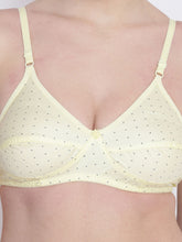 Load image into Gallery viewer, Non-Padded Full coverage Printed Bra in Yellow