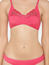 Load image into Gallery viewer, Women Cotton Lace Lingerie Set