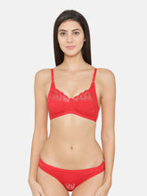 Load image into Gallery viewer, Women Cotton Lace Lingerie Set