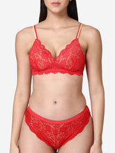 Load image into Gallery viewer, Heavily Padded Bridal Lace Lingerie Set