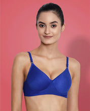 Load image into Gallery viewer, Lightly Padded Full Coverage Non Wired Bra in Blue
