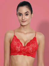 Load image into Gallery viewer, Heavily Padded Full Coverage Non Wired Bra in Red