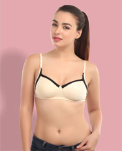 Load image into Gallery viewer, Non-Padded Full coverage Cotton Bra in skin