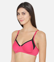 Load image into Gallery viewer, Non-Padded Full coverage Cotton Bra in Pink