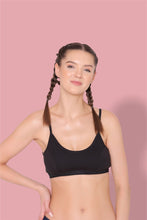 Load image into Gallery viewer, Non-Padded Full Coverage Teenagers Bra in Black
