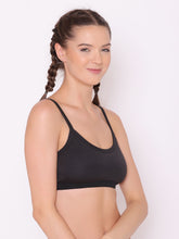 Load image into Gallery viewer, Non-Padded Full Coverage Beginners Bra in Black
