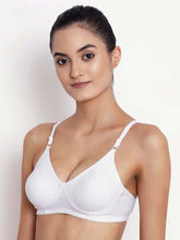 Load image into Gallery viewer, Non-Padded Full coverage Cotton Bra in White
