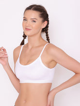 Load image into Gallery viewer, Non-Padded Full Coverage Beginners Bra in White
