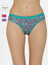 Load image into Gallery viewer, Women Pack of 3 Printed Hipster Briefs
