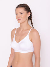 Load image into Gallery viewer, Non-Padded Full Coverage Sports Bra in White
