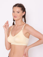 Load image into Gallery viewer, Non-Padded Full Coverage Sports Bra in Nude
