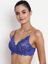 Load image into Gallery viewer, Heavily Padded Full Coverage Non Wired Bra in Blue
