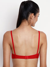 Load image into Gallery viewer, Lightly Padded Full Coverage Non Wired Bra in Red
