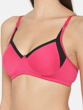 Load image into Gallery viewer, Non-Padded Full coverage Cotton Bra in Pink
