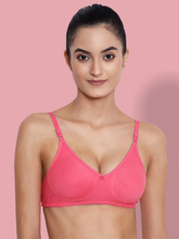 Load image into Gallery viewer, Non-Padded Full coverage Cotton Bra in Pink
