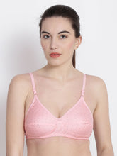 Load image into Gallery viewer, Non-Padded Full coverage Printed Bra in Pink
